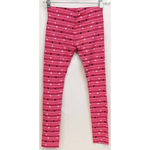 NWOT 2007 Gymboree Tres Chic Striped Heart Leggings sz 9 Pants Hot Pink - Picture 4 of 7